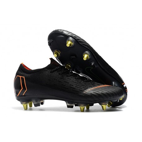 Botas de fútbol Nike Mercurial Vapor 12 Elite Sg Pro Ac Negro Naranja