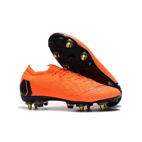 Botas de fútbol Nike Mercurial Vapor 12 Elite Sg Pro Ac Naranja Negro