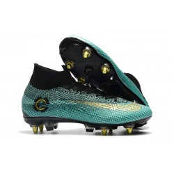 Zapatos de fútbol Ronaldo CR7 Nike Mercurial Superfly Elite FG Azul