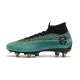 Zapatos de fútbol Ronaldo CR7 Nike Mercurial Superfly Elite FG Azul