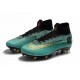 Zapatos de fútbol Ronaldo CR7 Nike Mercurial Superfly Elite FG Azul