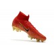 Ronaldo Zapatos de fútbol Nike Mercurial Superfly Elite CR7 FG Rojo Oro