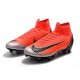 Ronaldo Nike Bota de Futbol Mercurial Superfly 6 Elite SG-Pro Rojo Negro