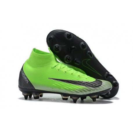 Nike Bota de Futbol Mercurial Superfly 6 Elite SG-Pro Verde Negro