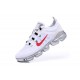 Nike Zapatillas Hombres Air VaporMax 2019 Blanco Plata Rojo