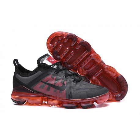 Nike Zapatillas Hombres Air VaporMax 2019 Negro Rojo