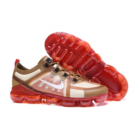 Nike Zapatillas Hombres Air VaporMax 2019 Camel Rojo