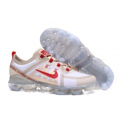 Nike Zapatillas Hombres Air VaporMax 2019 Oro Blanco Rojo