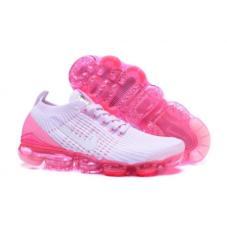 Zapato Nike Air VaporMax Flyknit 2019 - Blanco Rosa