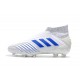 Zapatos de fútbol adidas Predator 19+ FG Virtuso Blanco Azul