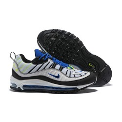 Zapatos Nuevo Nike Air Max 98 Hombres Negro Blanco Azul