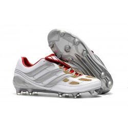 Zapatos de Fútbol adidas Predator Accelerator FG Gris Oro Rojo