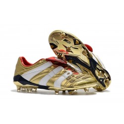 Zapatos de Fútbol adidas Predator Accelerator FG Oro Blanco Rojo