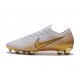 Bota Nike Mercurial Vapor 12 Elite FG - Blanco Oro