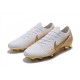 Bota Nike Mercurial Vapor 12 Elite FG - Blanco Oro