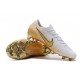 Bota Nike Mercurial Vapor 12 Elite FG - Blanco Oro