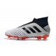 Zapatos de fútbol adidas Predator 19+ FG Plata Negro