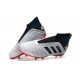 Zapatos de fútbol adidas Predator 19+ FG Plata Negro