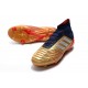 Botas de Futbol adidas Predator 19.1 FG Hombre Oro Plata Rojo