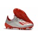 Zapatos de Futbol adidas X 19.1 FG Plata Rojo