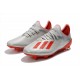 Zapatos de Futbol adidas X 19.1 FG Plata Rojo