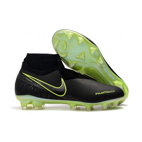 Zapatillas Nike Phantom Vsn Elite Df Fg Hombre Negro Amarillo Fluorescente