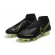 Zapatillas Nike Phantom Vsn Elite Df Fg Hombre Negro Amarillo Fluorescente