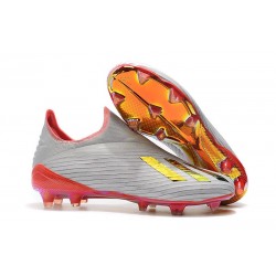 Botas de fútbol Adidas X 19+ FG Plata Rojo