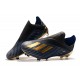 Botas de fútbol Adidas X 19+ FG Negro Azul Oro