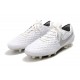 Tacón de Fútbol Nike Tiempo Legend VIII Elite FG Blanco Plationo Gris