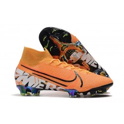 Zapatillas Nike Mercurial Superfly VII Elite FG Naranja Blanco Negro