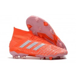 Botas de Futbol adidas Predator 19.1 FG Hombre Naranja Blanco