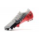 Tacos de Futbol Nike Mercurial Vapor 13 Elite FG NJR Platino Negro Rojo