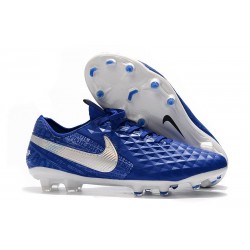 Tacón de Fútbol Nike Tiempo Legend VIII Elite FG Azul Blanco