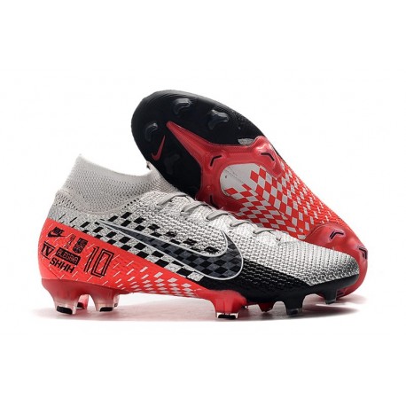 Zapatillas Nike Mercurial Superfly VII Elite FG NJR Cromado Negro Rojo Platino