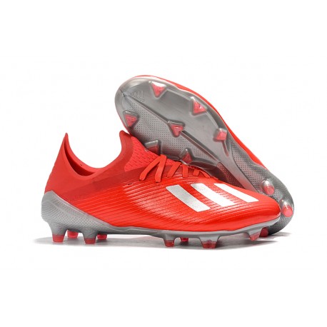 Zapatos de Futbol adidas X 19.1 FG Rojo Plata