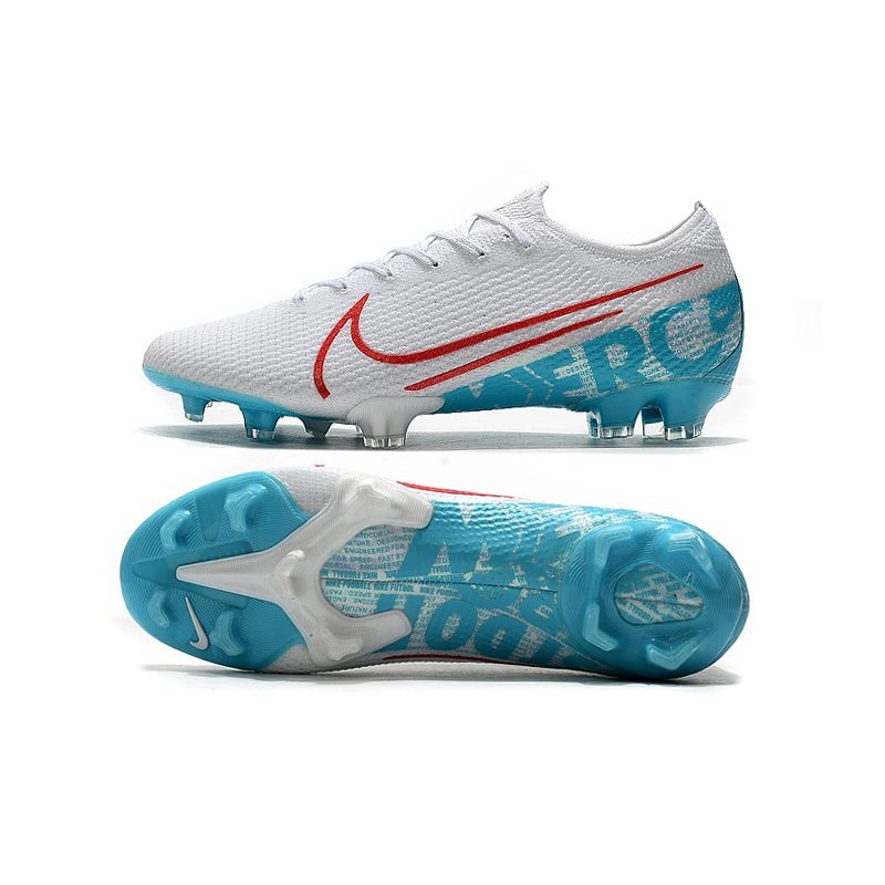 nike mercurial blanco con azul