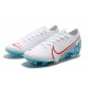 Tacos de Futbol Nike Mercurial Vapor 13 Elite FG Blanco Azul