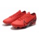 Tacos de Futbol Nike Mercurial Vapor 13 Elite FG Rojo Negro