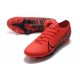 Tacos de Futbol Nike Mercurial Vapor 13 Elite FG Rojo Negro