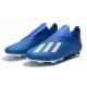 Botas de fútbol Adidas X 19+ FG Azul Blanco