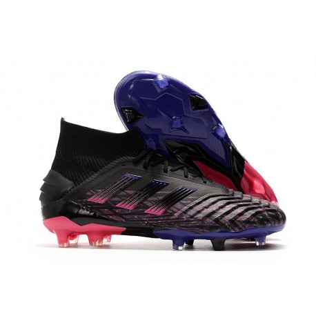 adidas Predator 19+ FG Botas y Zapatillas de Fútbol - Negro Rosa Azul