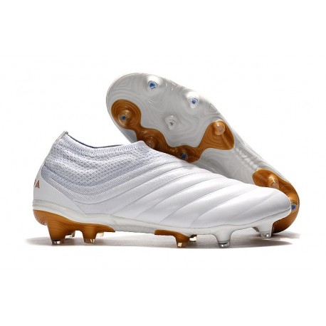 adidas Predator 19+ FG Botas y Zapatillas de Fútbol - Blanco Oro