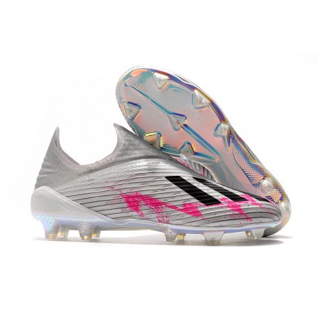 Botas de fútbol Adidas X 19+ FG Plata Negro Rosa