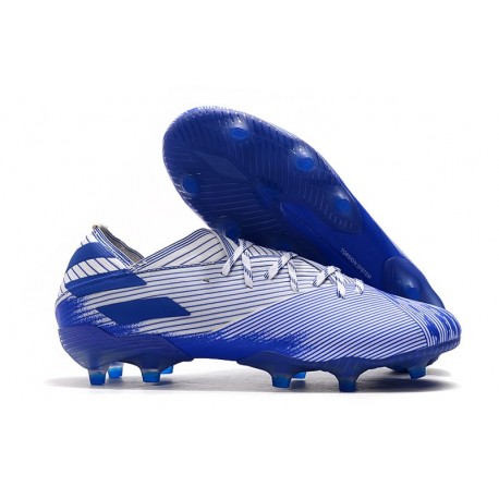 Botas de Futbol adidas Nemeziz 19.1 FG - Blanco Azul