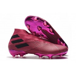 Tacos de Futbol adidas Nemeziz 19+ FG Rosa Negro