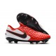 Tacón de Fútbol Nike Tiempo Legend VIII Elite FG Rojo Blanco Negro