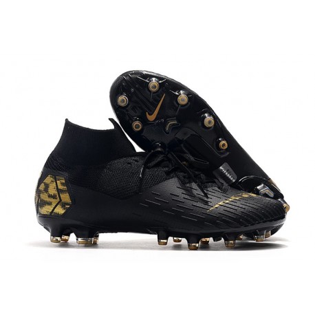 Nike Zapatillas de Futbol Mercurial Superfly VII Elite AG Negro Oro