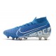 Nike Zapatillas de Futbol Mercurial Superfly VII Elite AG Azul Blanco