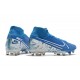 Nike Zapatillas de Futbol Mercurial Superfly VII Elite AG Azul Blanco